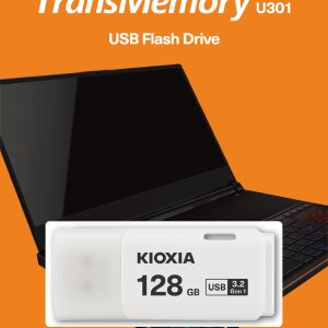 128GB USB3.2 GEN1 KIOXIA BEYAZ USB BELLEK LU301W128GG4